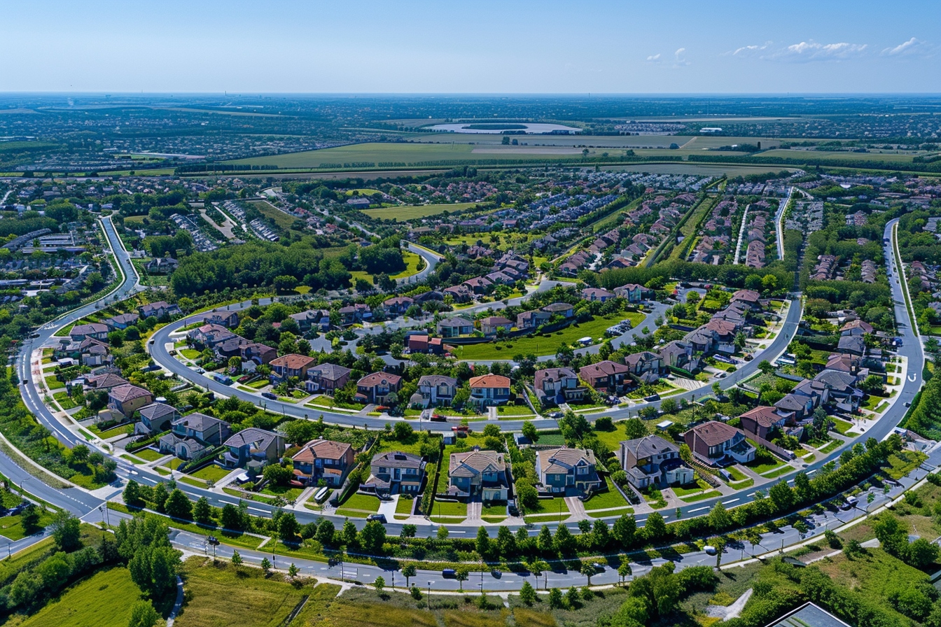 Vue panoramique de Villeneuve d'Ascq illustrant les options pour déménager ou agrandir sa maison
